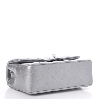 Chanel Metallic Lambskin Quilted Mini Rectangular Flap Silver 4 of 8