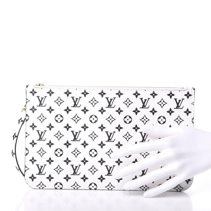 Louis Vuitton Monogram Giant Neverfull MM GM Pochette White 2 of 6