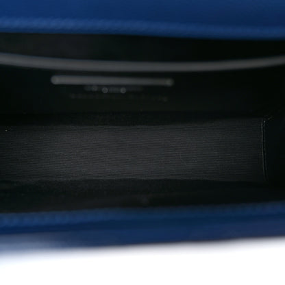 Saint Laurent Grain De Poudre Textured Mixed Matelasse Triquilt Medium Monogram Satchel Denim 5 of 9