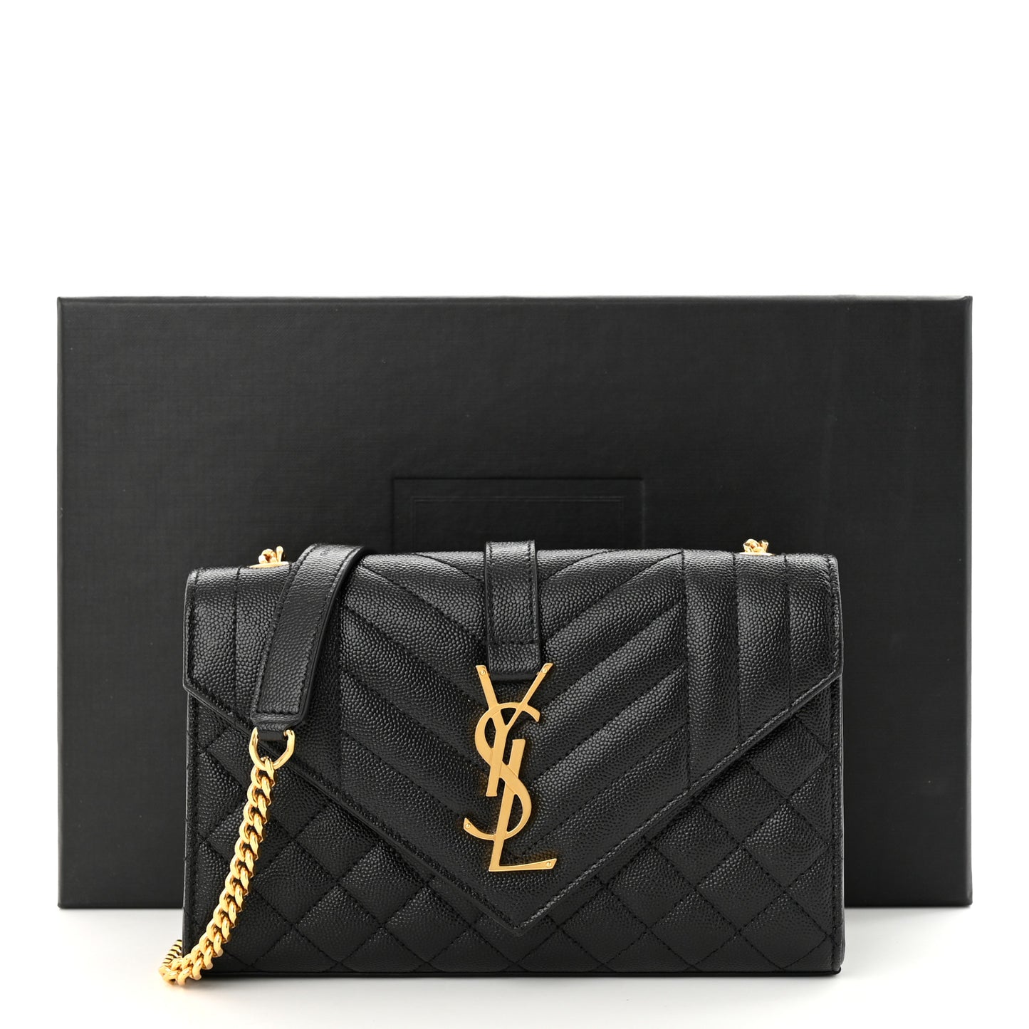 Grain De Poudre Textured Mixed Matelasse Triquilt Small Monogram Satchel Black