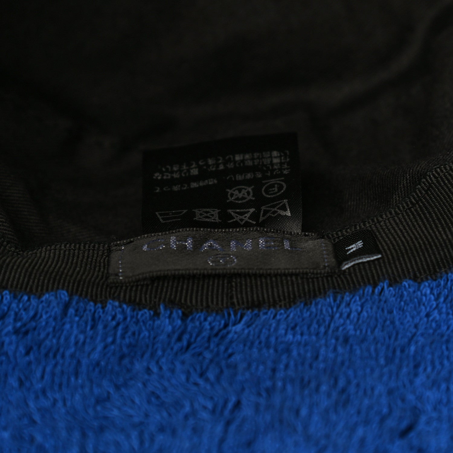 Chanel Cotton Terrycloth CC Bucket Hat M Blue 5 of 9