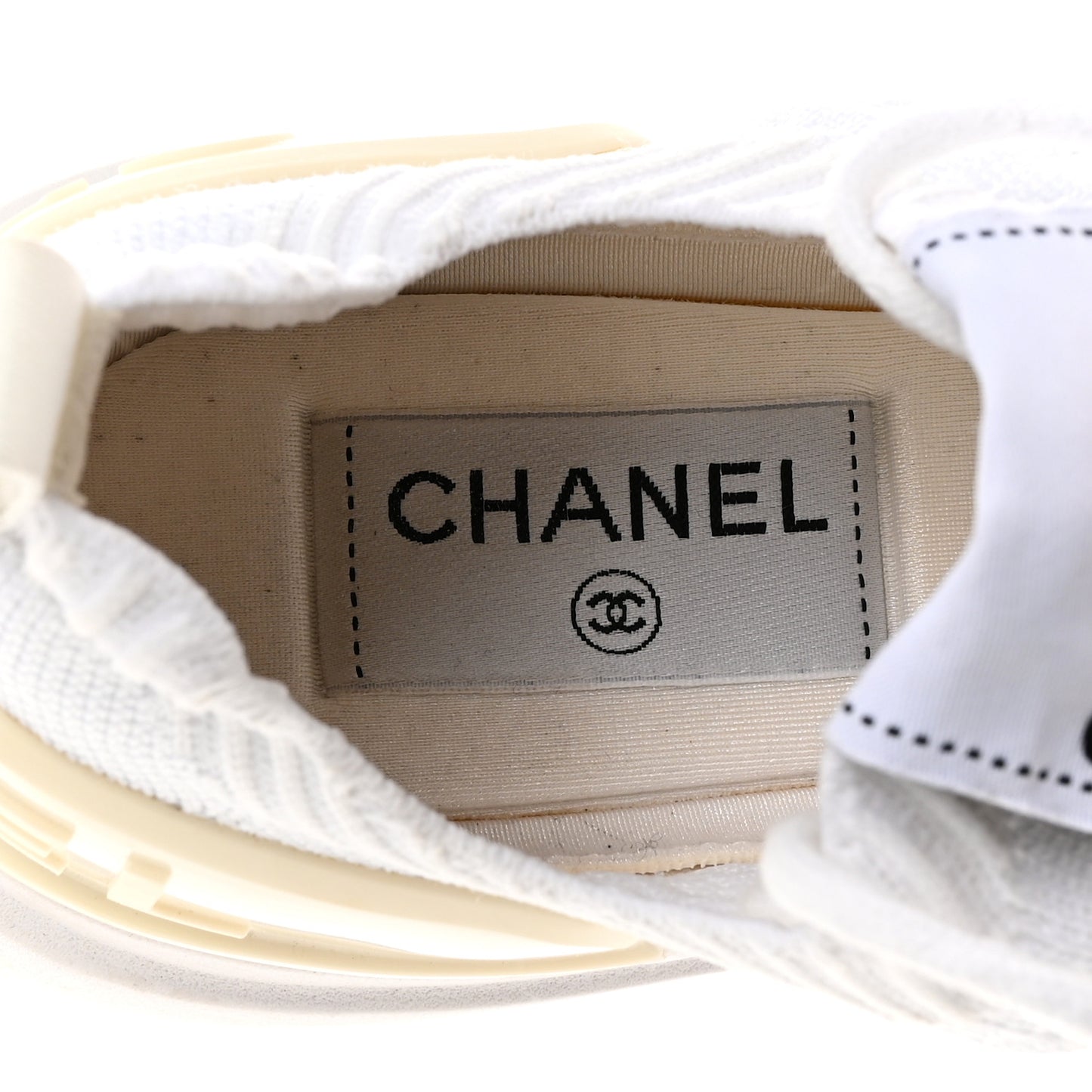 Mixed Fibers Quilted Womens CC Sneakers 37 White