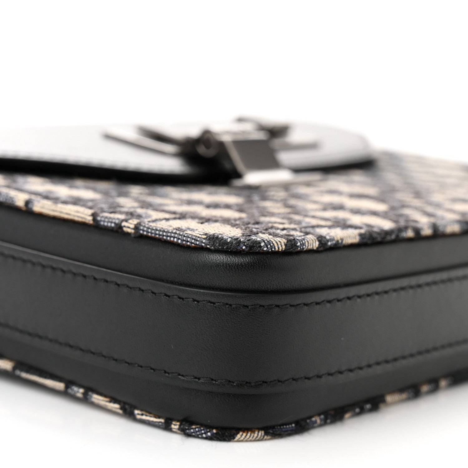 Christian Dior Oblique Smooth Calfskin Messenger Beige Black 9 of 10