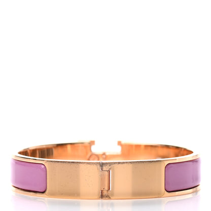 Hermes Enamel Narrow Clic Clac H Bracelet PM Rose Cendre 2 of 3