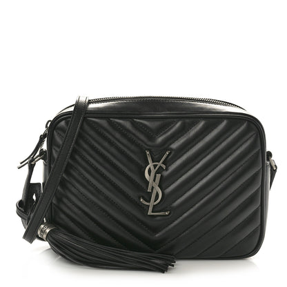 Saint Laurent Calfskin Matelasse Monogram Lou Camera Bag Black 1 of 10