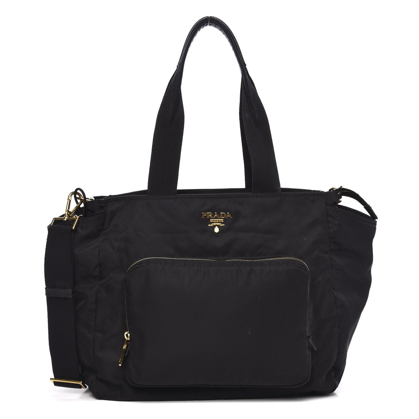 Tessuto Nylon Vela Diaper Bag Black