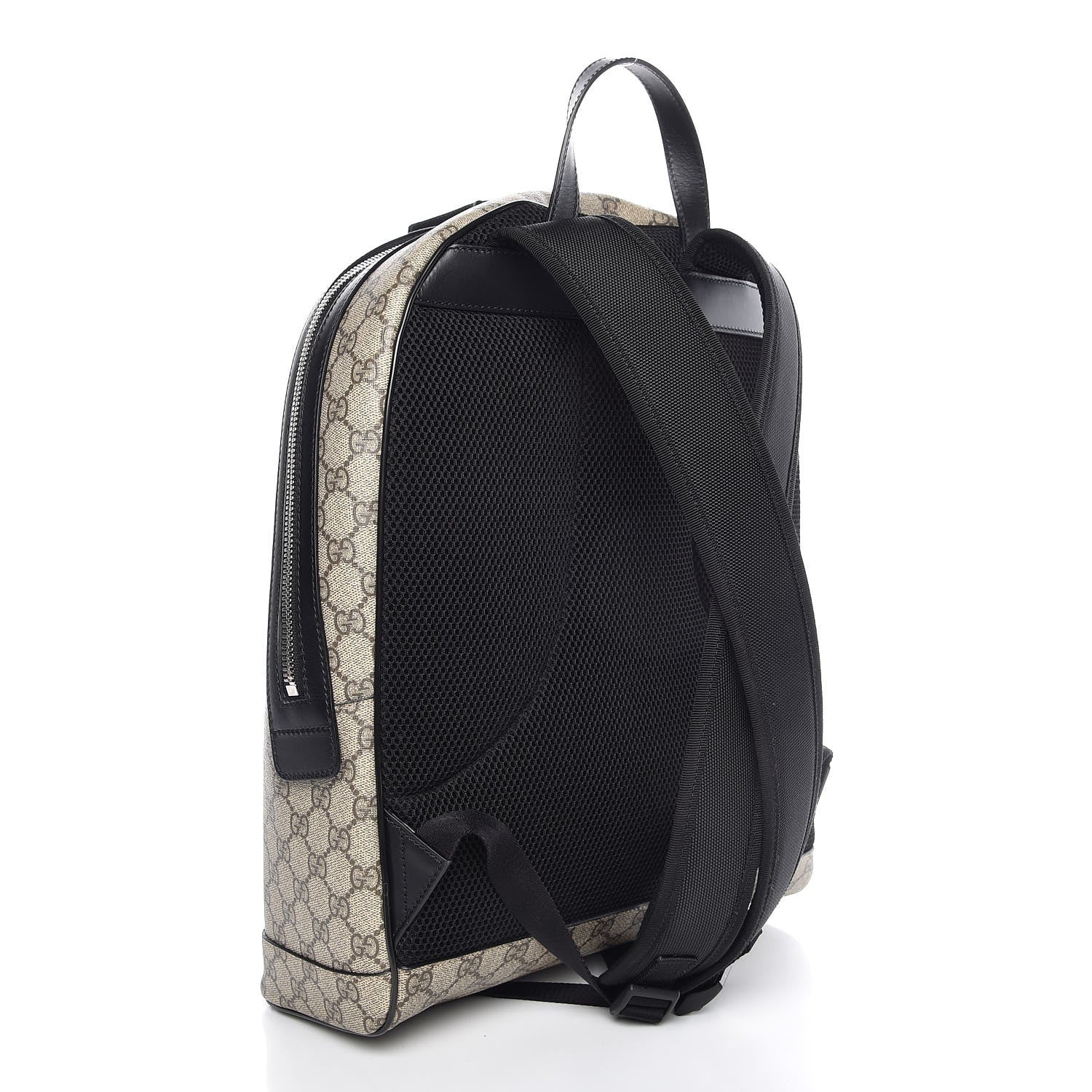 Gucci GG Supreme Monogram Web Dome Backpack Black 3 of 7