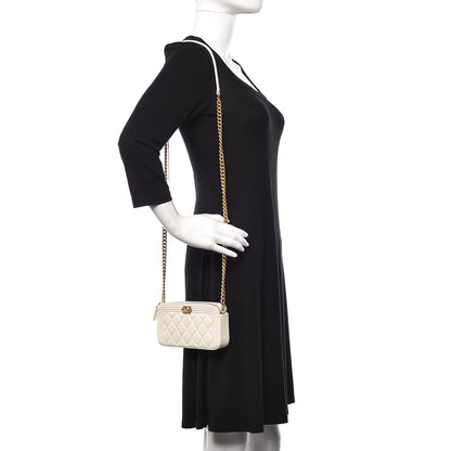 Chanel Caviar Quilted Small Boy Clutch With Chain White 2 of 11