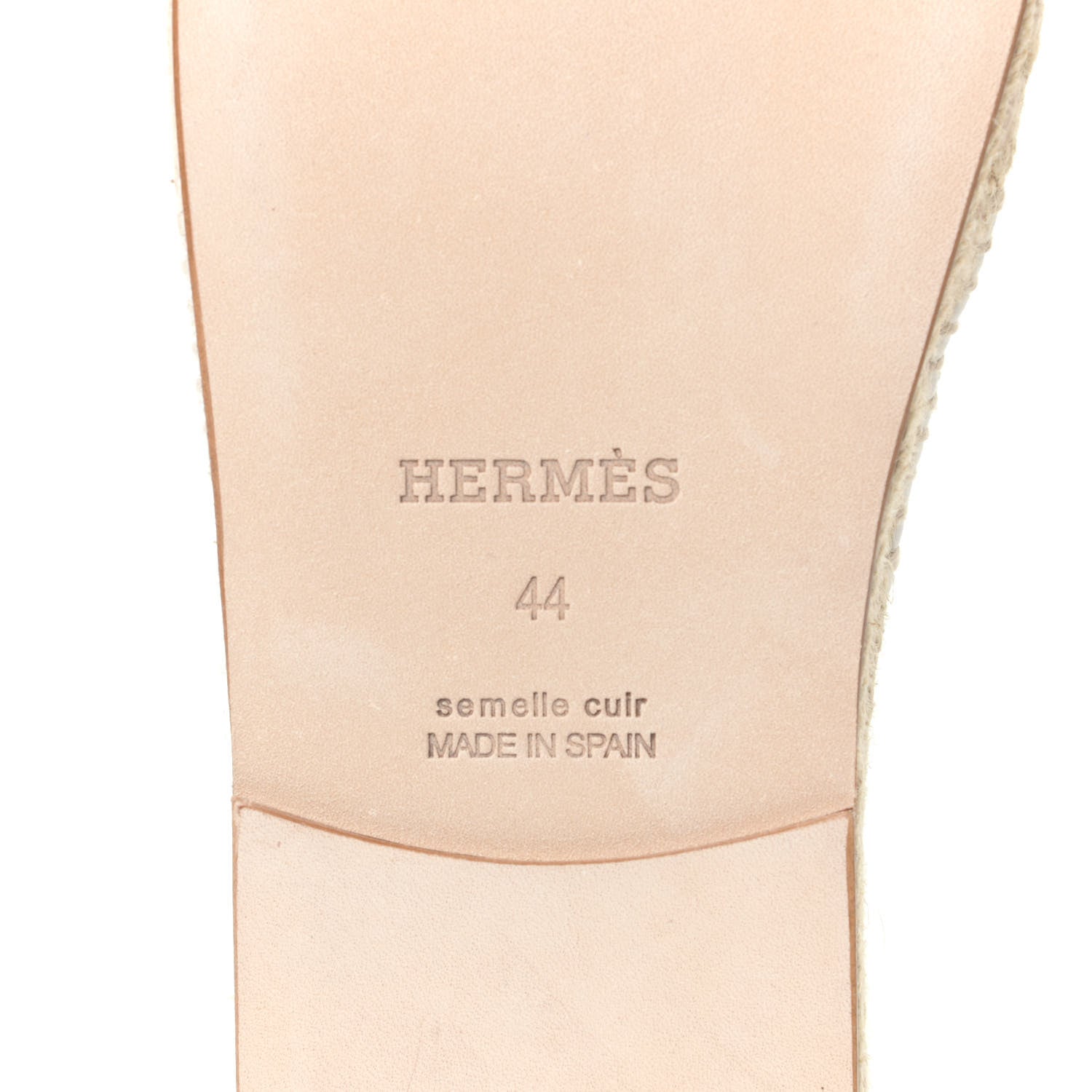 Hermes Calfskin Mens Antigua Espadrille Sandals 44 White 5 of 6