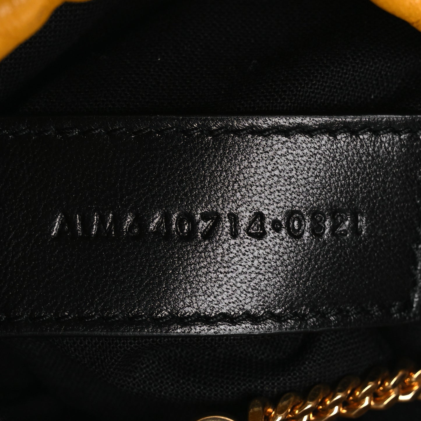 Lambskin Paris Drawstring Pouch Saffran
