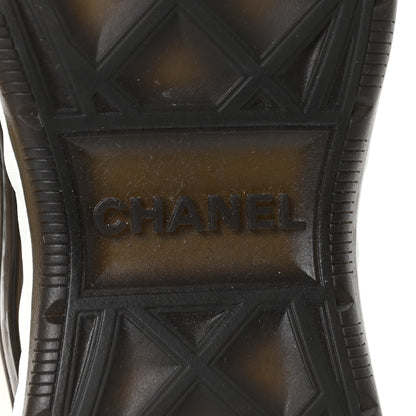 Chanel Fabric Suede Calfskin CC Sneakers 40 White Light Grey 7 of 10