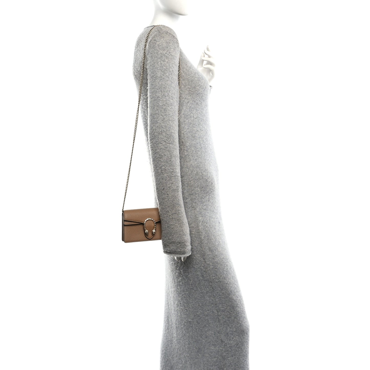 Calfskin Super Mini Dionysus Shoulder Bag Natural Tan