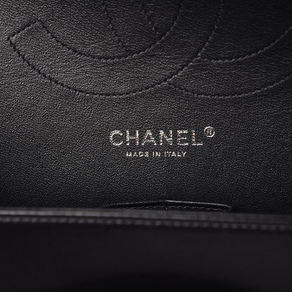 Chanel Lambskin Chevron Quilted Jumbo Double Flap So Black 7 of 9