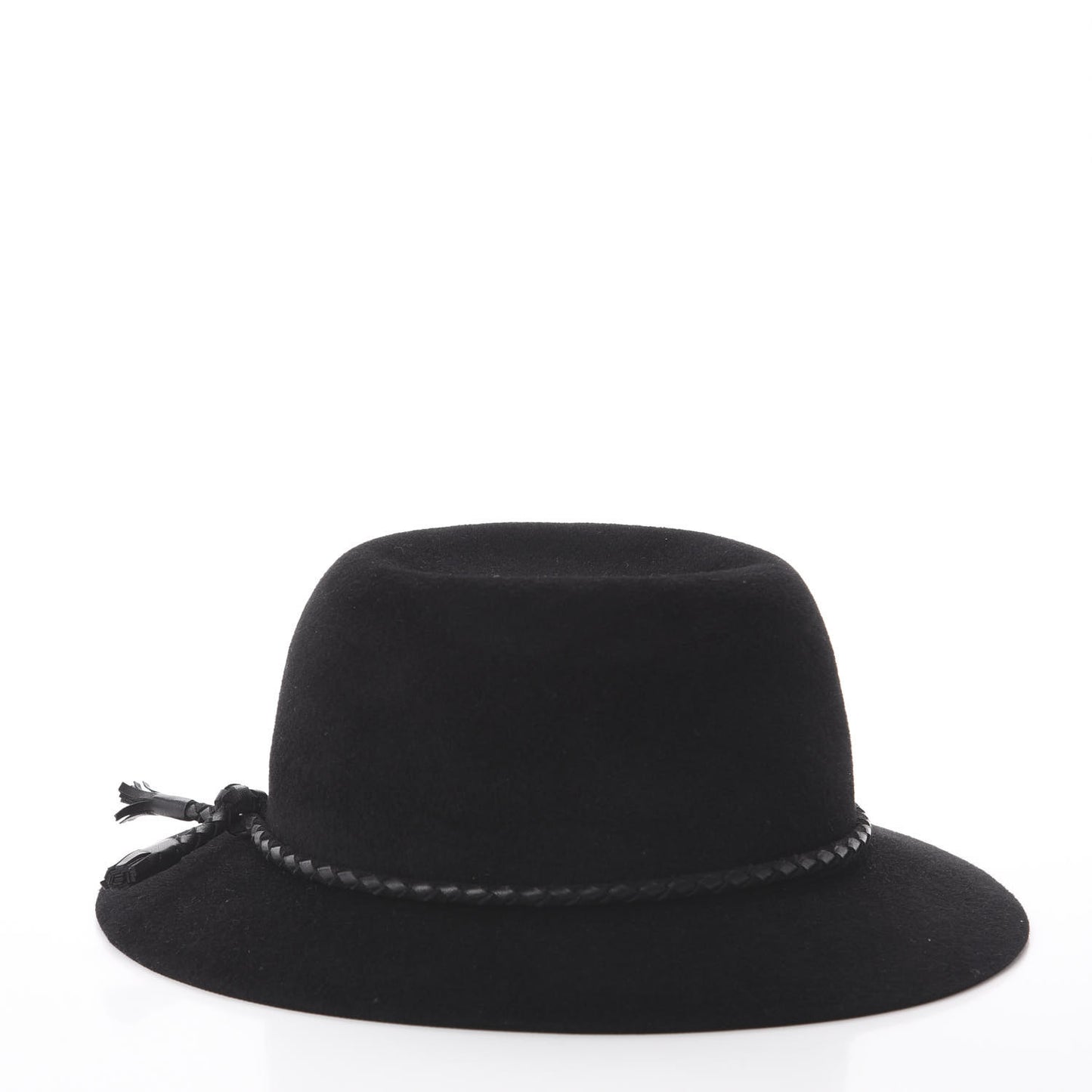 Felt Goatskin Lambskin Hat 58 Black