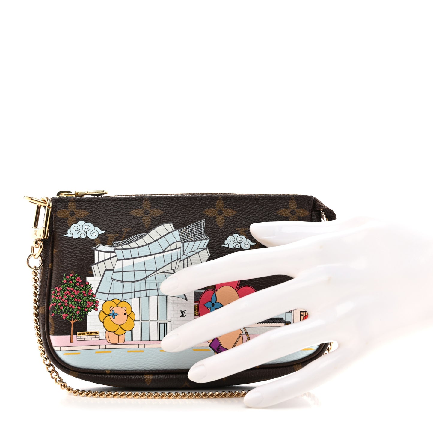 Monogram 2022 Christmas Animation Seoul Mini Pochette Accessories Fuchsia