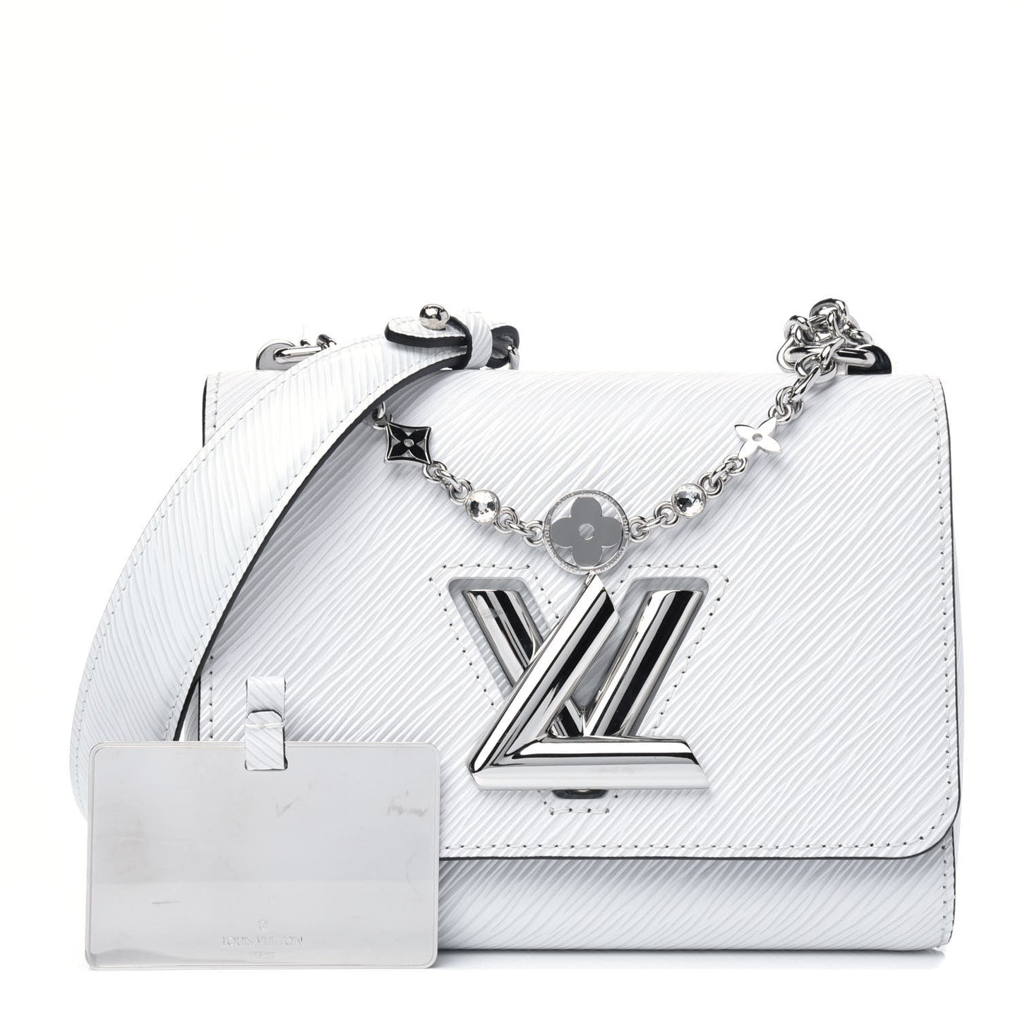 Epi Flower Jewels Twist Shoulder Bag PM White