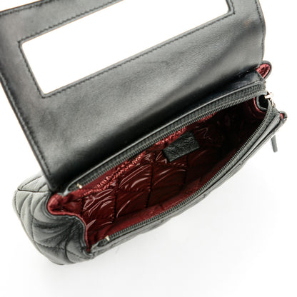 Chanel Lambskin Quilted Flap Cosmetic Case Black 6 of 8