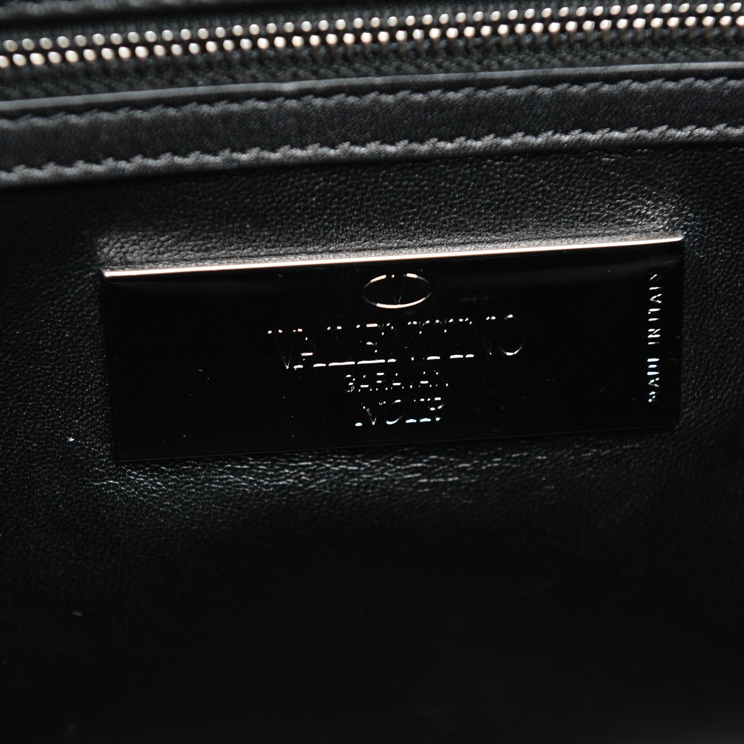 Valentino Garavani Vitello Rockstud Double Handle Tote Black 6 of 7