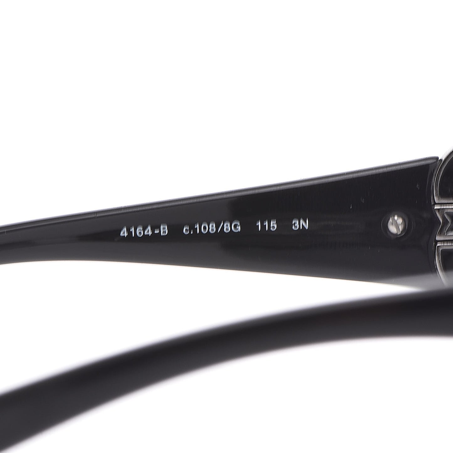 Frameless Crystal CC Logo Sunglasses 4164 Black
