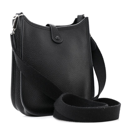 Hermes Taurillon Clemence Evelyne TPM Black 3 of 14