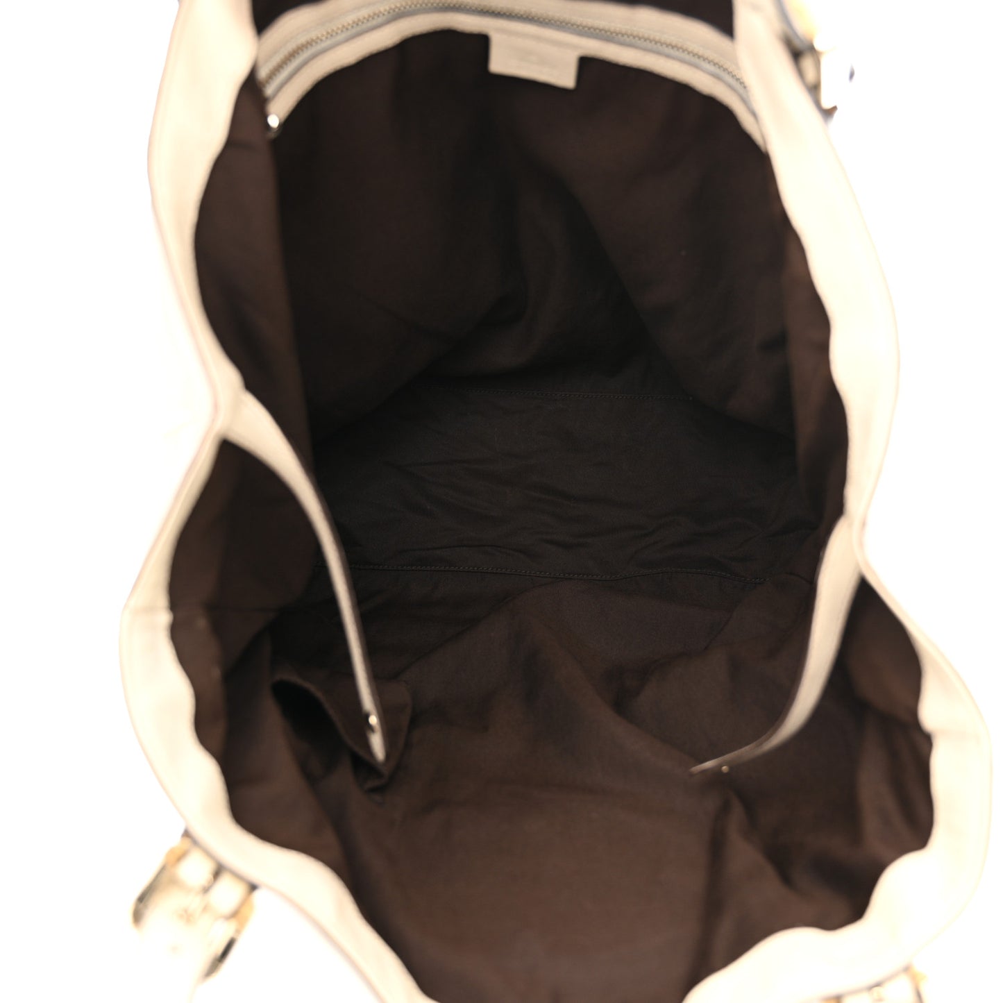 Calfskin Large Britt Shoulder Bag Ivory