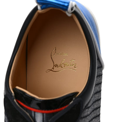 Christian Louboutin Metallic Calfskin Jacquard Mens Louis Junior Spikes Orlato Flat Sneakers 43 Multicolor 7 of 8
