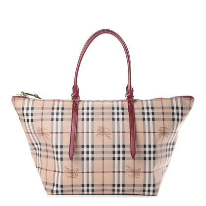 Burberry Haymarket Check Medium Salisbury Tote Military Red 1 of 12