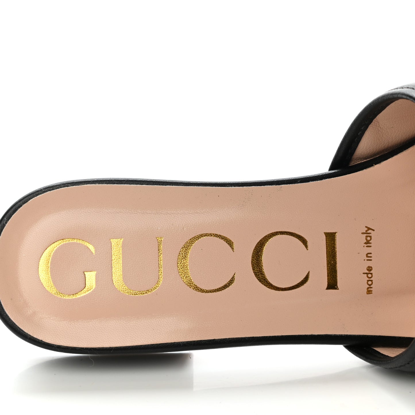 Nappa Matelasse GG Marmont Flat Slide Sandals 39.5 Black