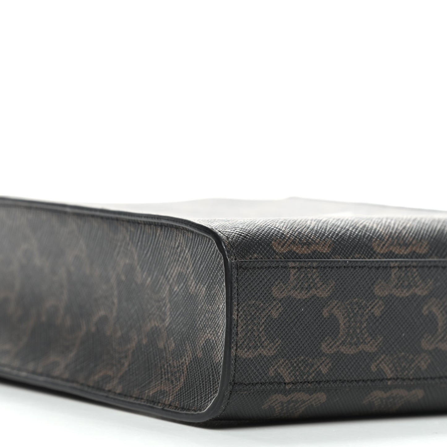 Triomphe Canvas Calfskin Mini Vertical Cabas Tan