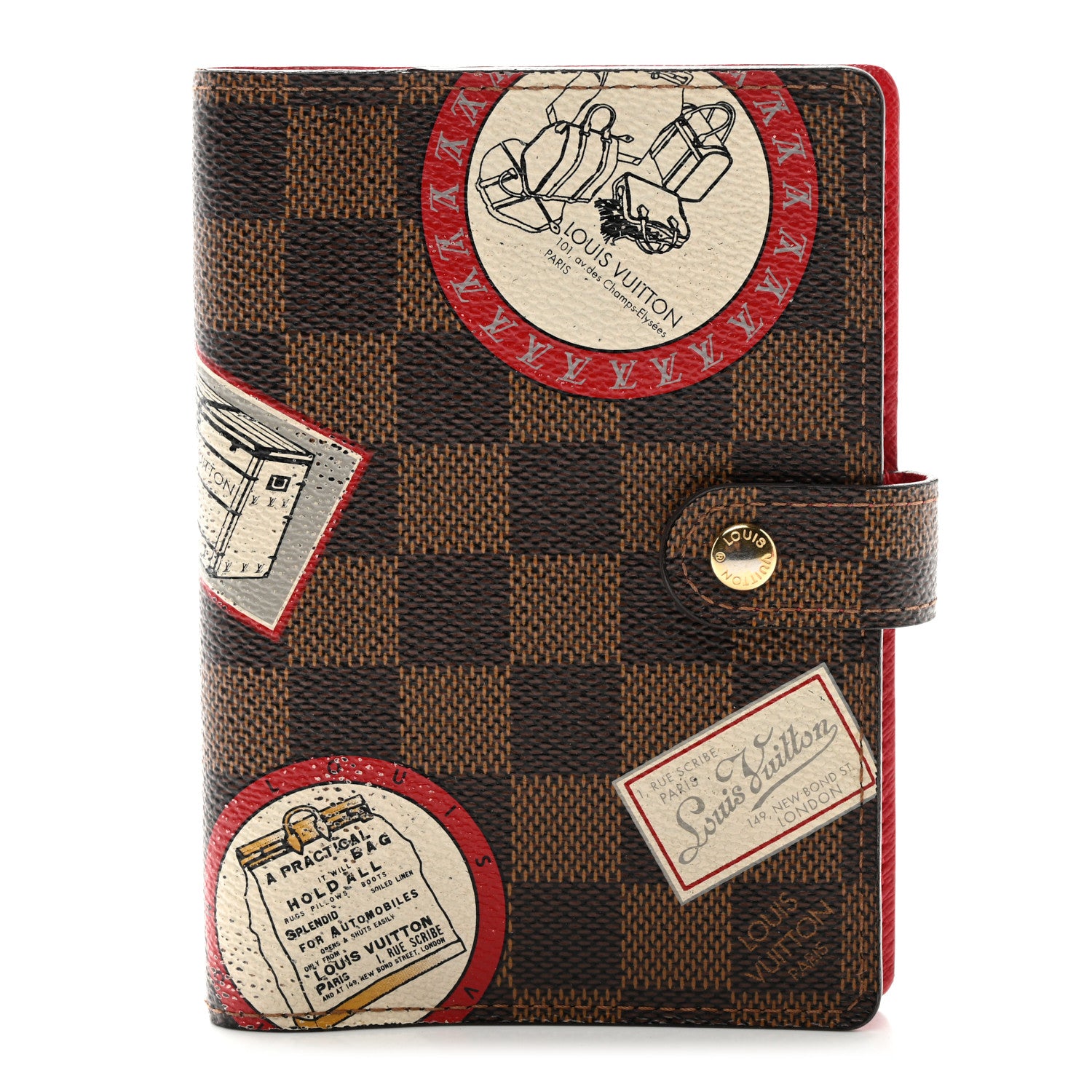 Louis Vuitton Damier Ebene Patch Small Ring Agenda Cover 1 of 7