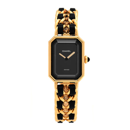 Chanel Stainless Steel Lambskin 20mm Chain Premiere Quartz Watch Gold L 1 of 4