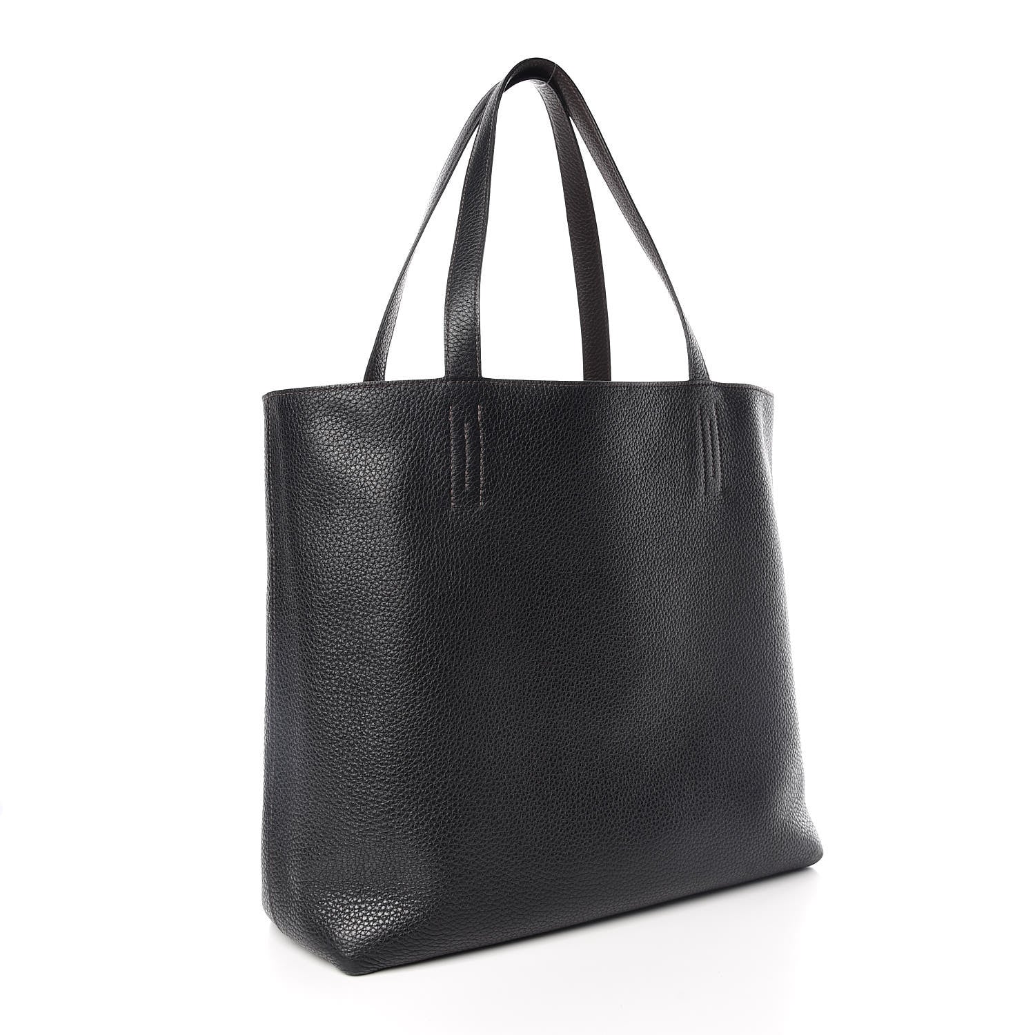 Hermes Taurillon Clemence Double Sens 36 Reversible Tote Black Ebene 5 of 19