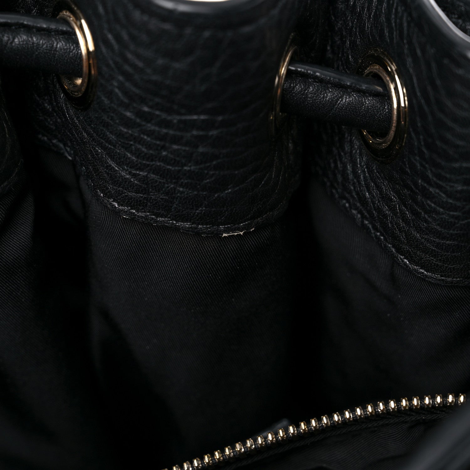 Alexander Wang Pebbled Lambskin Diego Bucket Black Gold Hardware 7 of 10