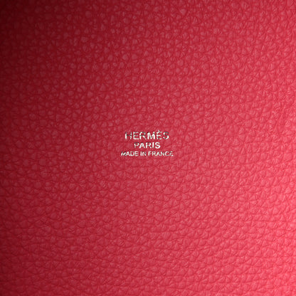 Hermes Taurillon Clemence Picotin Lock 22 MM Rose Azalee 5 of 14