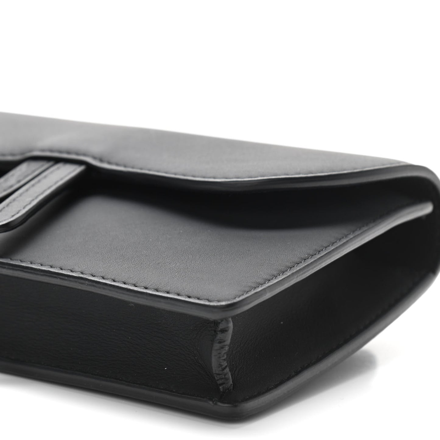 Ultra Matte Calfskin Saddle Belt Bag Black