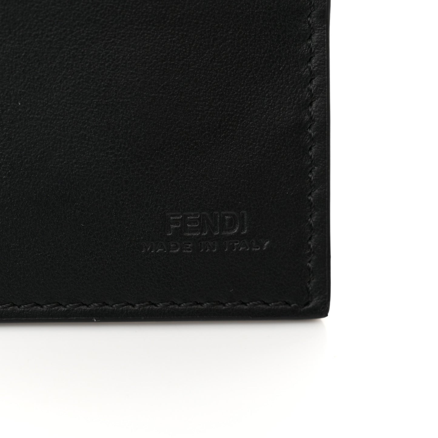 Vitello Grace Matte Fendigraphy Wallet On Chain Black
