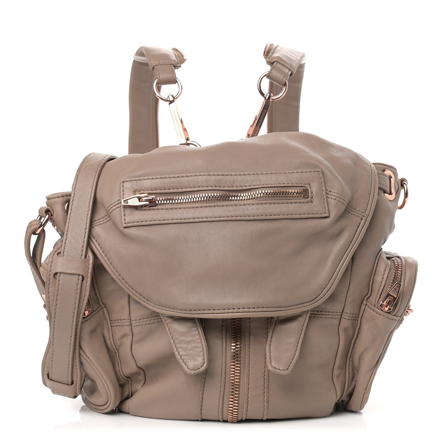 Alexander Wang Lambskin Mini Marti Backpack Latte Rose Gold Hardware 1 of 7