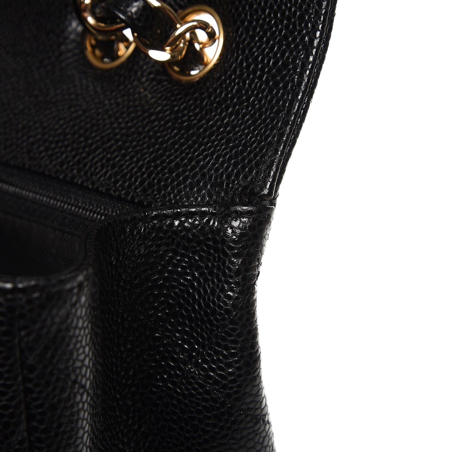 Caviar Quilted Jumbo Single Flap Black