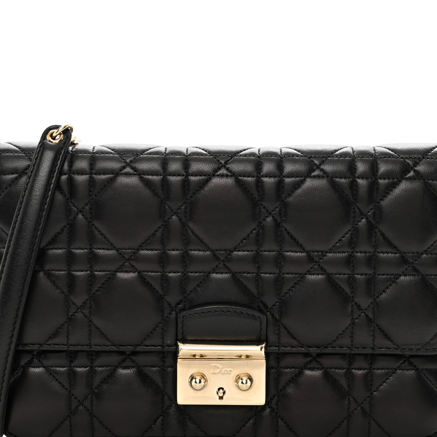 Christian Dior Lambskin Cannage Miss Dior Promenade Pouch Black 5 of 10
