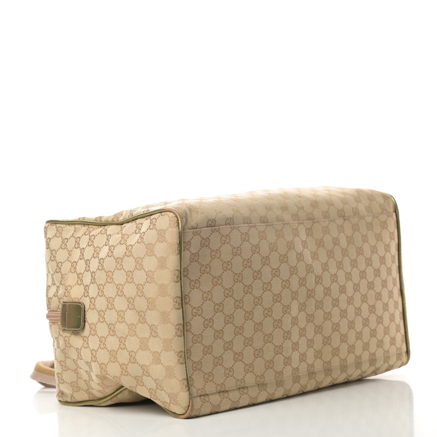GG Monogram Web Medium Collapsible Carry On Duffle Beige Gold