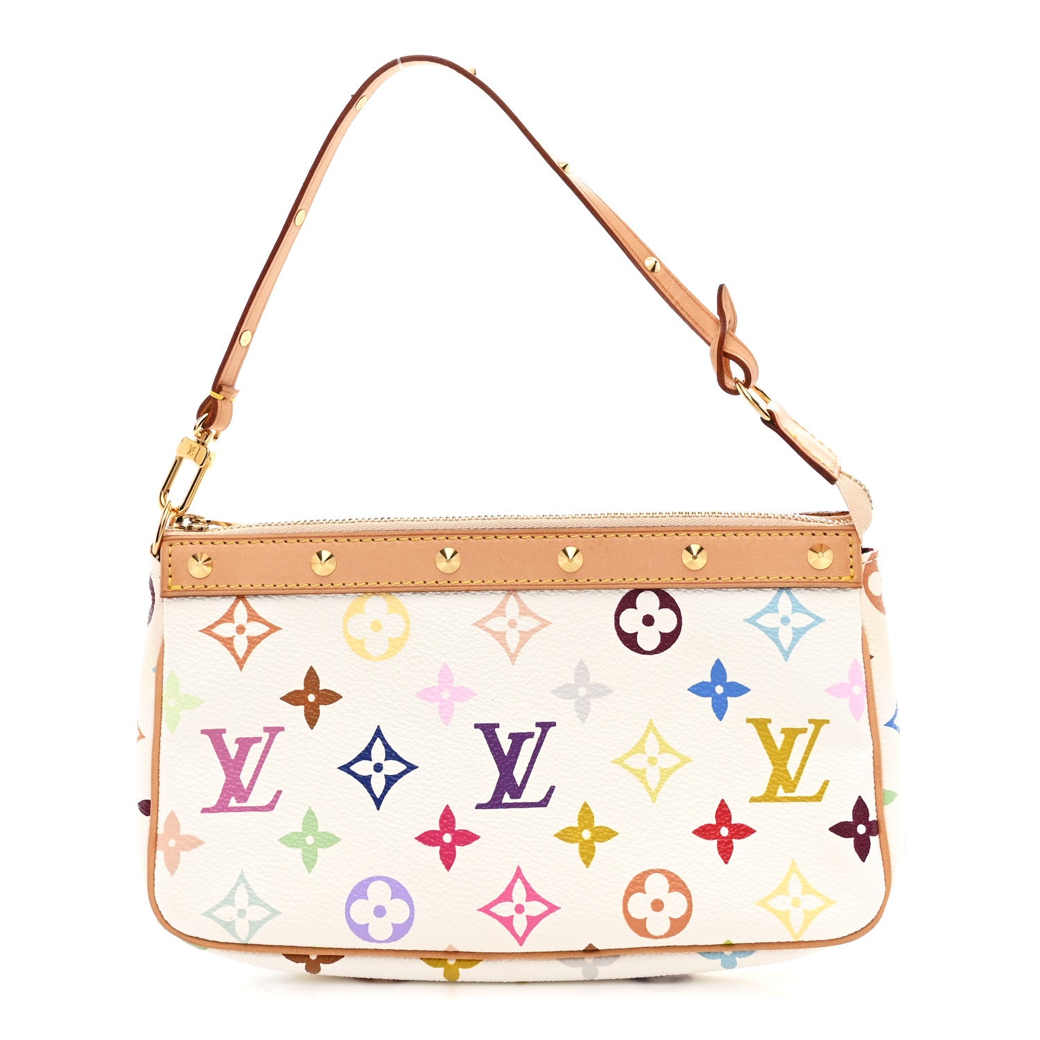 Louis Vuitton Monogram Multicolor Pochette Accessories White 1 of 9