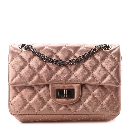Chanel Metallic Grained Calfskin Quilted 2.55 Reissue Mini Flap Copper Pink 1 of 9
