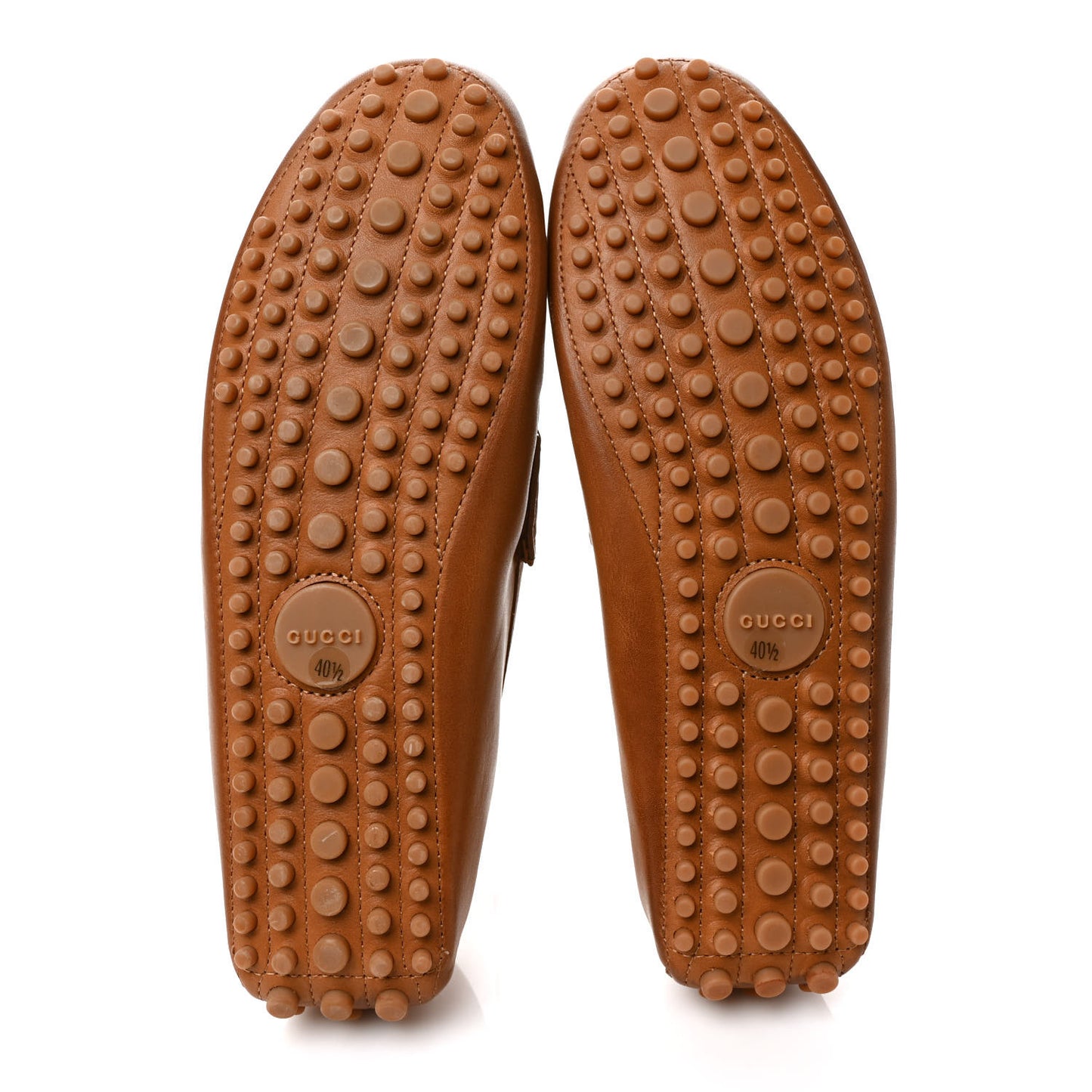 Salamanca Tamponato Calfskin Web Womens Horsebit Driver Loafers 40.5 Light Cuir