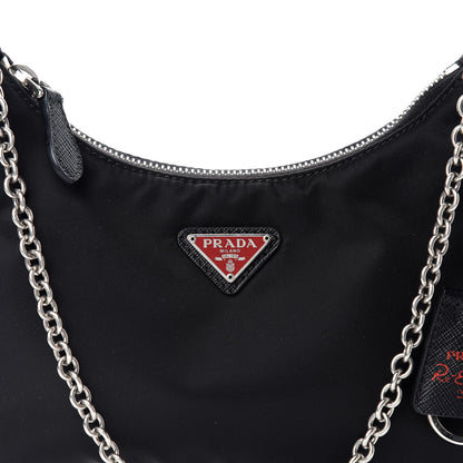 Prada Nylon Lunar New Year Re-Edition 2005 Shoulder Bag Black 9 of 11