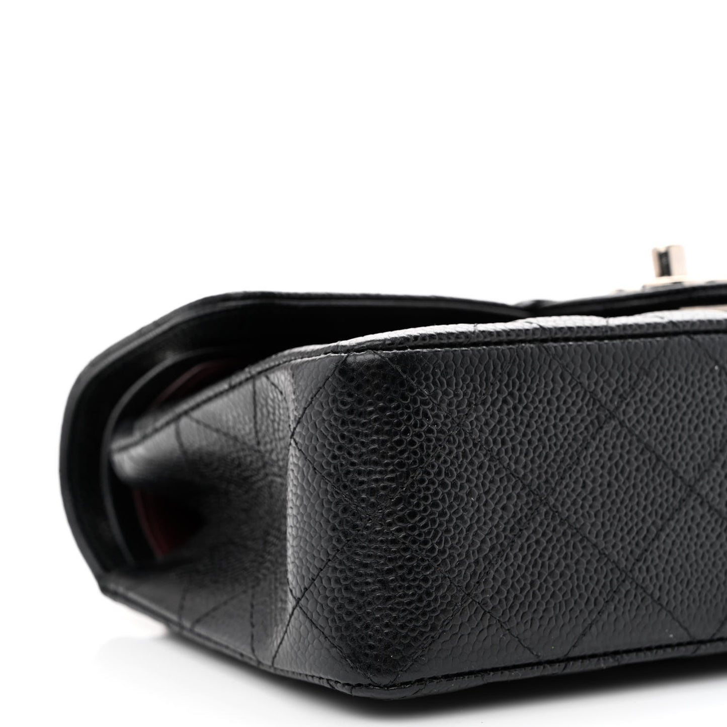 Caviar Quilted Small Double Flap Black