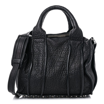 Alexander Wang Pebbled Lambskin Inside Out Rockie Black Clear Resin Hardware 1 of 13