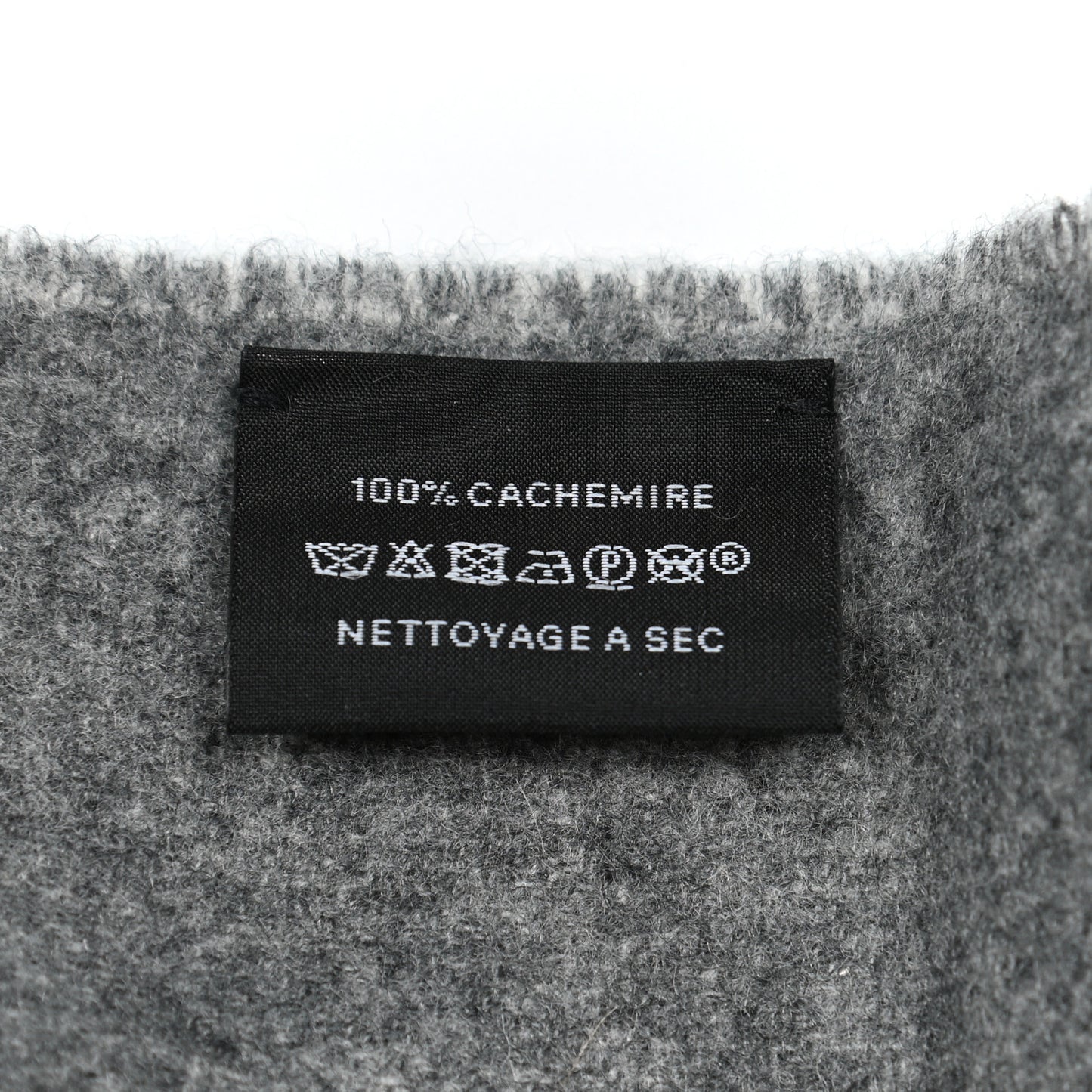 Cashmere Casaque Charms Muffler Gris Flanelle Ivoire