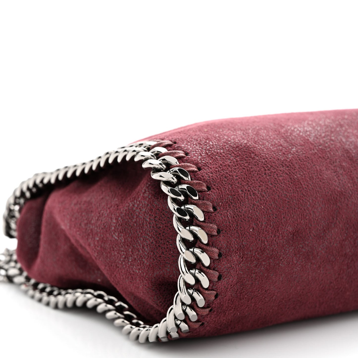 Shaggy Deer Mini Falabella Fold Over Tote Plum