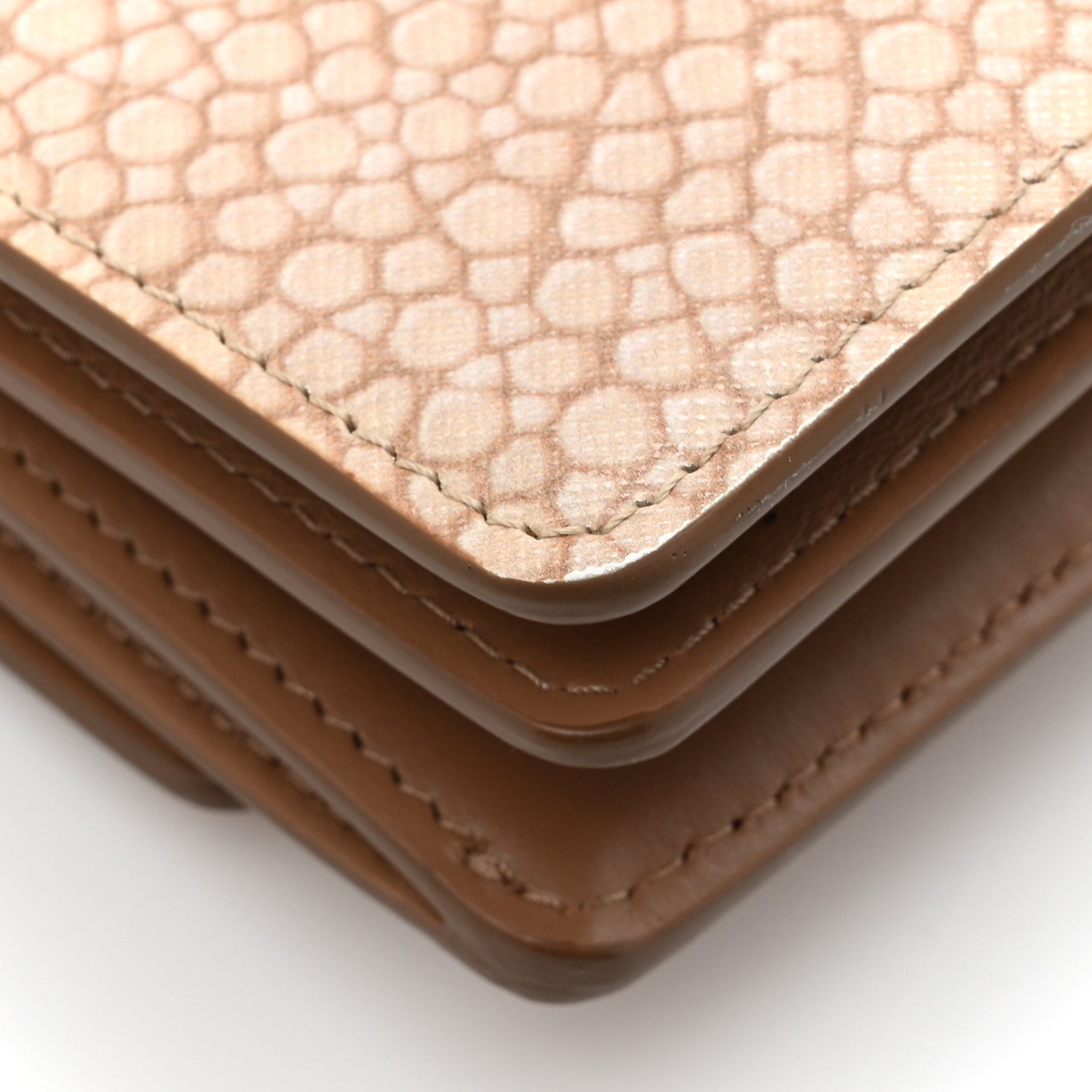 Burberry Calfskin Stingray Print Small TB Chain Bag Light Sand 14 of 15
