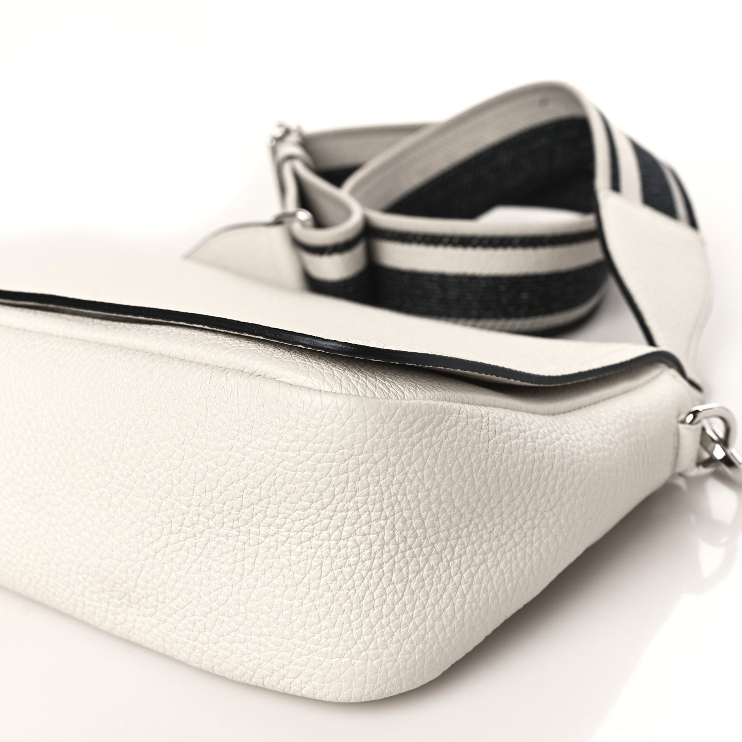 Prada Vitello Daino Soft Flap Crossbody White 8 of 8